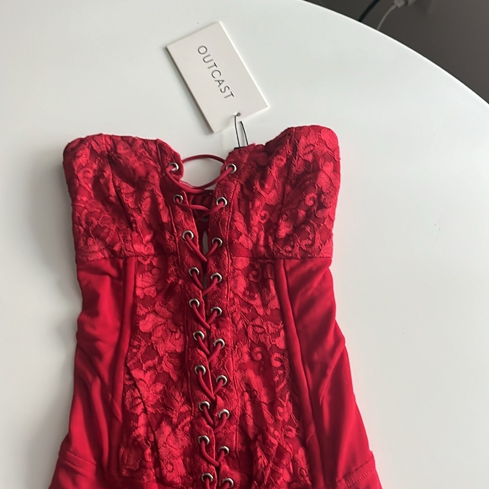 Red Mini Dress - Picture 5 of 8